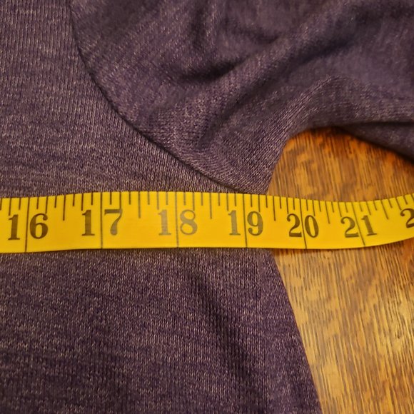 Lands' End Petite Purple Long Sleeve Split Back Top - Picture 9 of 10